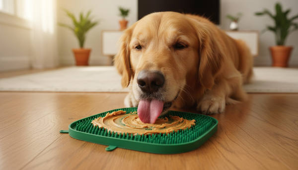 Tapis de léchage : pourquoi c'est devenu indispensable pour les chiens anxieux
