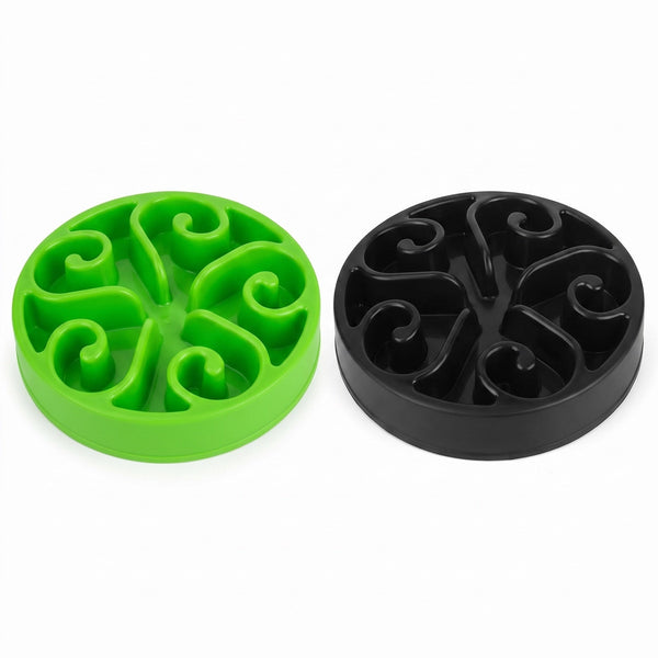 Gamelle anti-glouton vert et noir - Douce Patte
