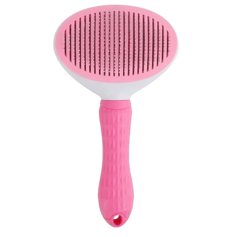 Brosse auto-nettoyante pour chien et chat – Picots rétractables, poils retirés d'un clic