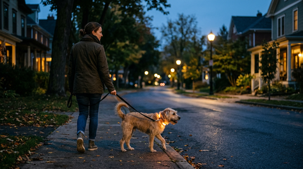 Promener son chien la nuit en toute sécurité : l'atout du collier LED