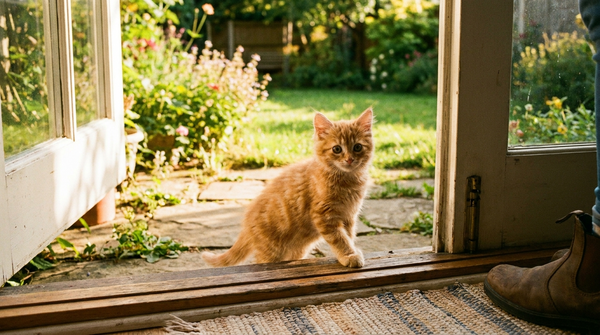 Habituer un chaton à sortir dehors : à quel âge et comment ?