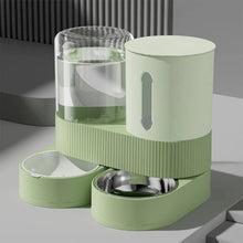 Distributeur automatique gravité 2-en-1 pour chat et chien – Croquettes + eau, bol acier inoxydable — vue 2