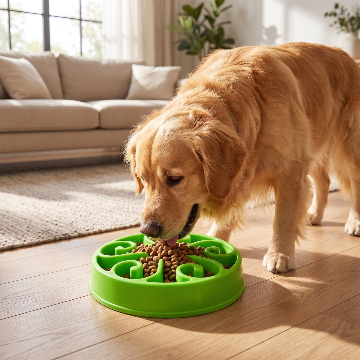 Gamelle anti-glouton pour chien – Bol d'alimentation lente 30 cm
