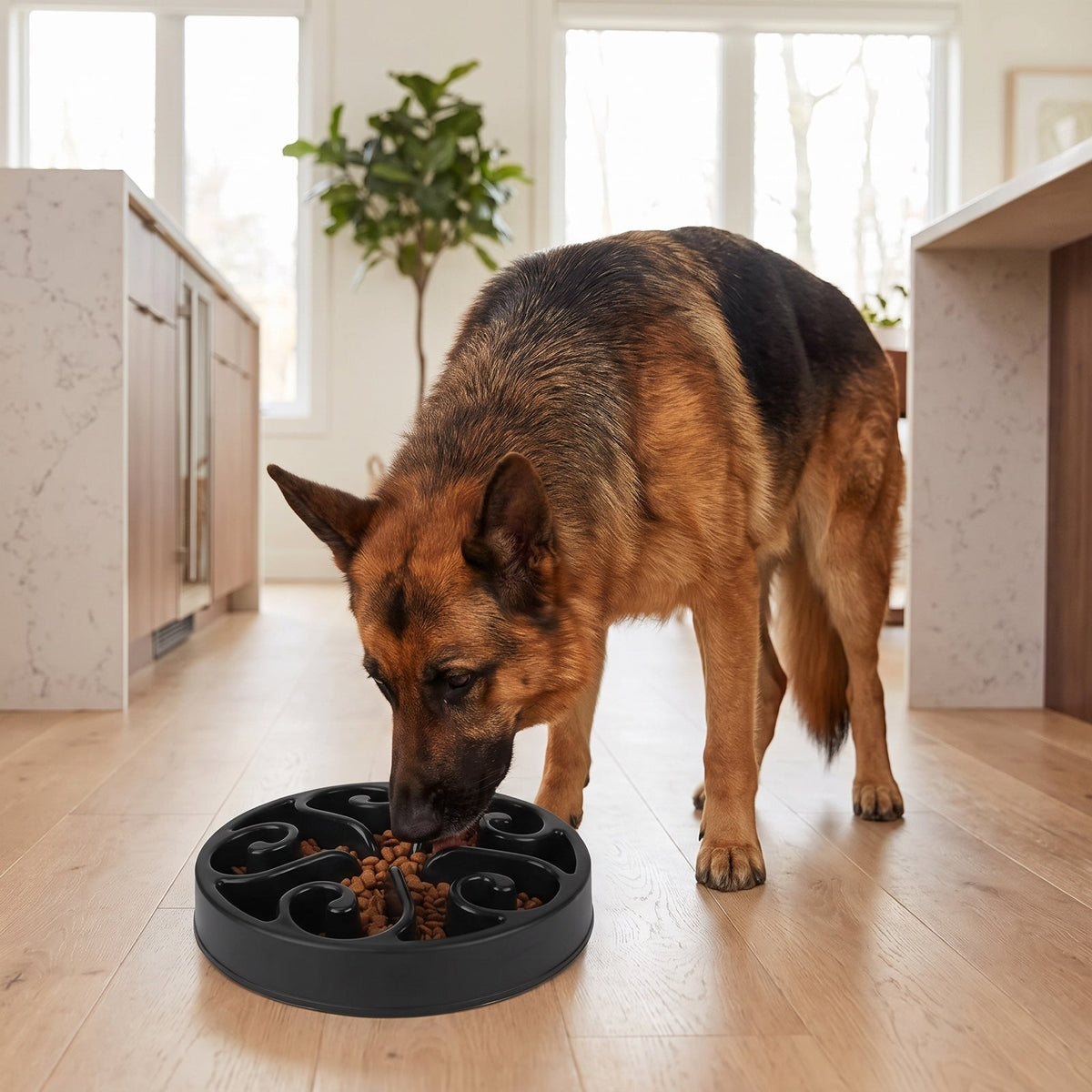 Gamelle anti-glouton pour chien – Bol d'alimentation lente 30 cm