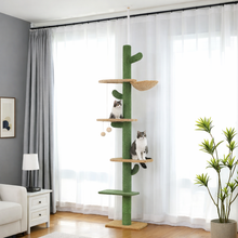 Arbre à chat cactus du sol au plafond — 5 niveaux, hamac & griffoirs sisal — vue 3