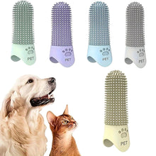 Brossette à dents à doigt en silicone – Chien et chat — vue 1