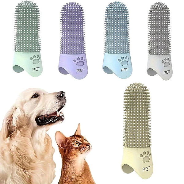 Brossettes à dents à doigt en silicone pour chien et chat – Douce Patte