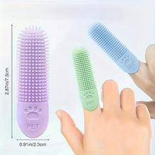 Brossette à dents à doigt en silicone – Chien et chat — vue 3