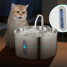 Fontaine à eau inox pour chat 2,2 L – Bec robinet, silencieuse — vue 5