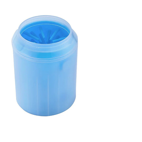Nettoyeur de pattes en silicone pour chien, coloris bleu