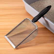 Pelle à litière en inox pour chat – Maille fine et bord chanfreiné — vue 3