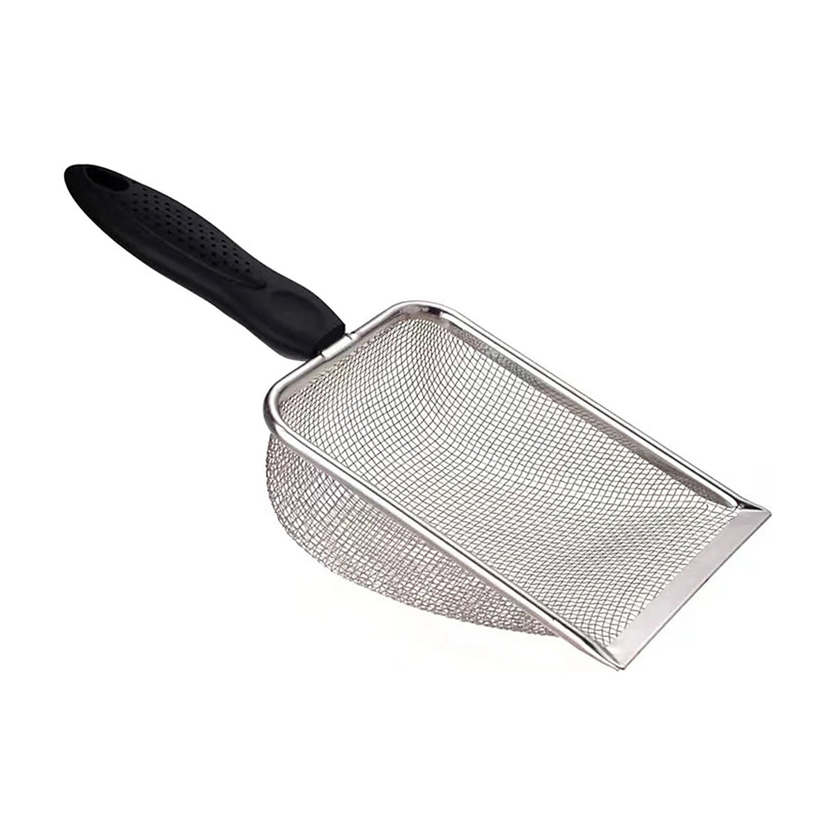Pelle à litière en inox pour chat – Maille fine et bord chanfreiné