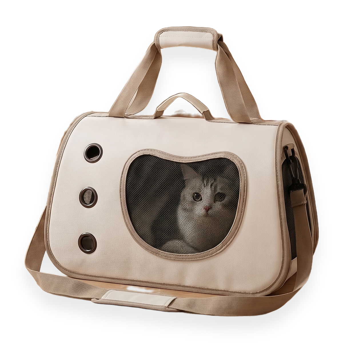 Sac de transport pliable pour chat et petit chien – Cabine respirante à hublot & bandoulière
