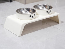 Gamelles doubles surélevées – Bols inox amovibles, socle 8,5 cm — vue 2