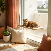 Hamac de fenêtre à ventouses pour chat – Couchage suspendu — vue 2
