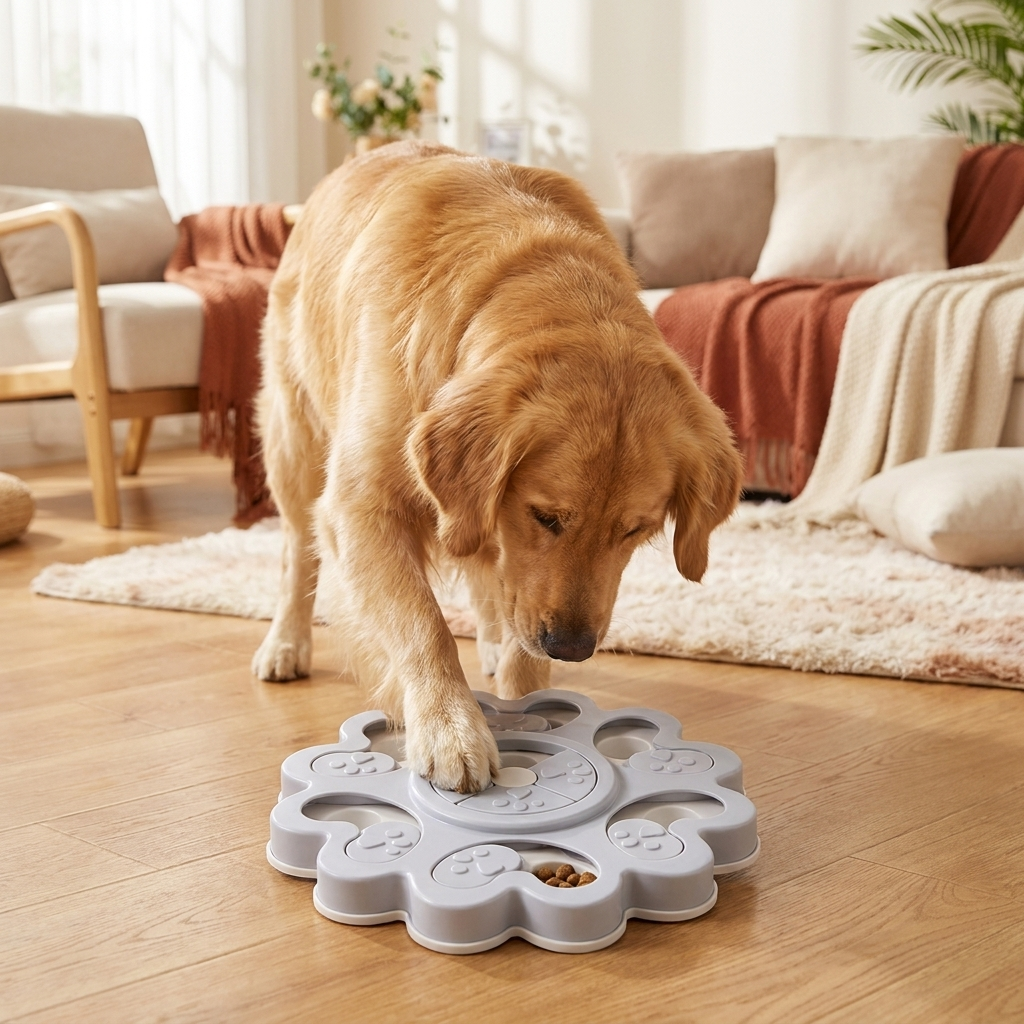 Jouet distributeur de friandises pour chien – Puzzle anti-ennui