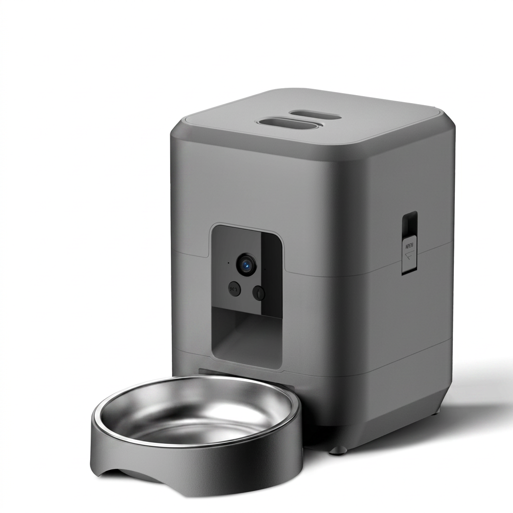 Mangeoire automatique connectée pour chat et chien – Caméra HD, WiFi & distributeur programmable 2 L