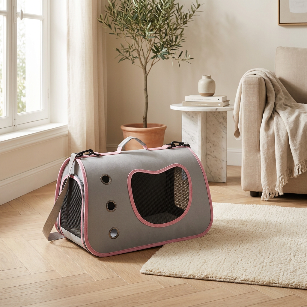 Sac de transport pliable pour chat et petit chien – Cabine respirante à hublot & bandoulière