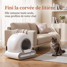 Bac à litière automatique connecté 65 L pour chat — autonettoyant, appli et WiFi — vue 3