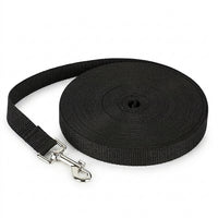 Longe d'éducation pour chien – Sangle plate 2 cm, mousqueton pivotant