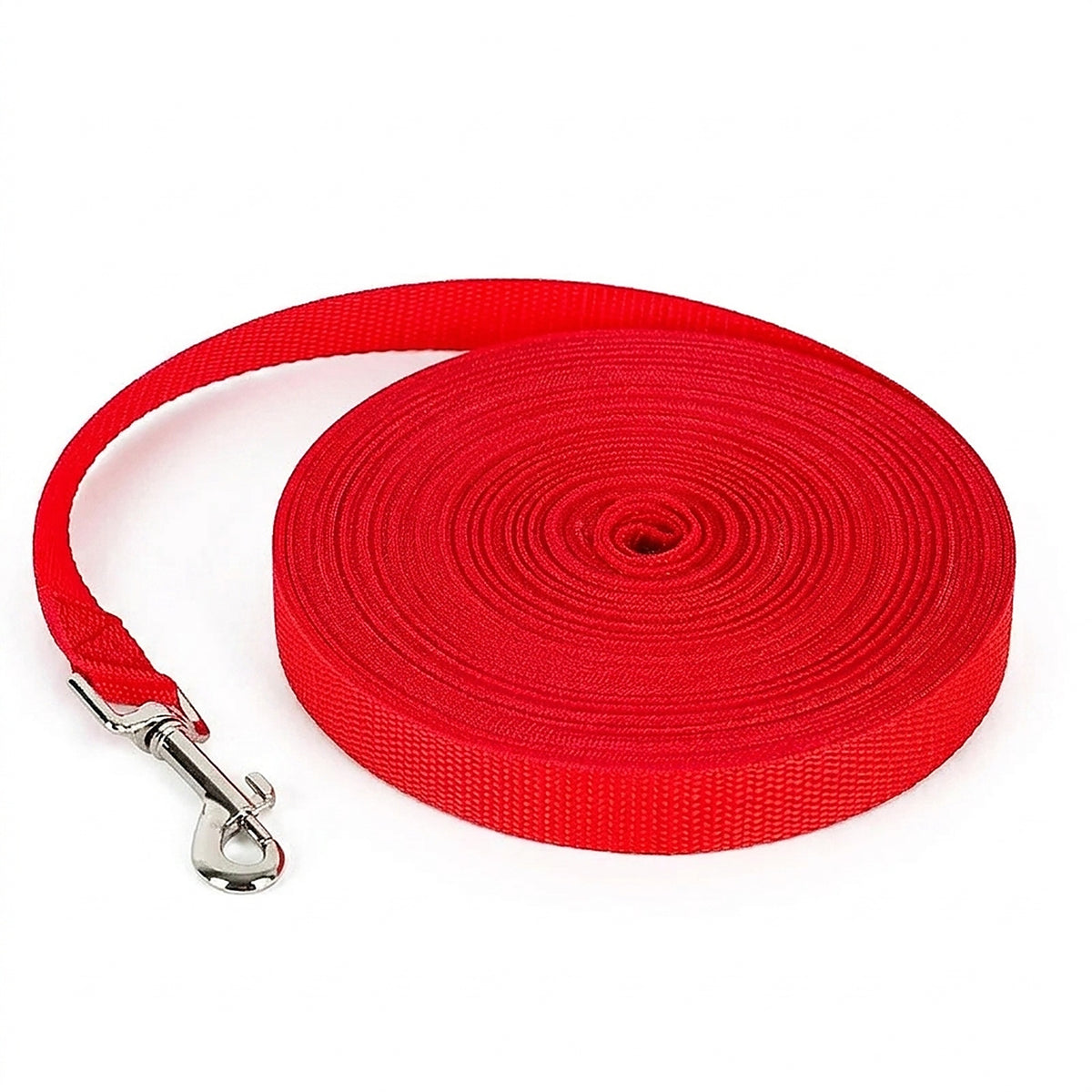 Longe d'éducation pour chien – Sangle plate 2 cm, mousqueton pivotant
